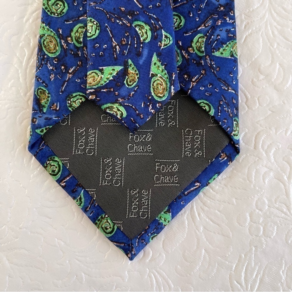Fox & Chave 100% Pure Silk Necktie From Wadsworth Atheneum Museum Of Art View 3